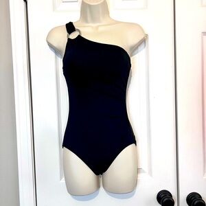 Michael Kors One Shoulder, 1 Piece Women’s Swimsuit, Black, Size 4, NWOT